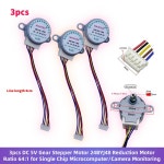 감속 5선 3PCS 64 단일 비율 5V 모터 기어 모니터링용 스테퍼 4상 카메라 컴퓨터 24BYJ48 : 에잇로드