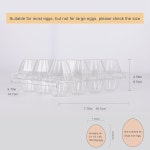 고란더 클리어 플라스틱 달걀 상자 60팩 달걀 트레이 라벨이 부착된 달걀 12개를 안전하게 보관 있어 냉장고 농장 시장에 중형 3 4 60Pa s... 