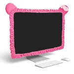 컴퓨터 로즈 TV 원단, 먼지 커버, 모니터 보우노트, 23 -27 액세서리 장식, 핑크 레드 PC 레이스 귀여운 Rose Red : maaq4