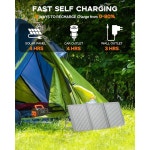 30W 태양광 패널 111Wh 캠핑용 휴대용 발전소 110V 파워 뱅크 2 USB A, : 다니아몰