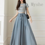 Kingfishe 여자 여름 쿨 쉬폰 와이드 팬츠 캐주얼 얇은 바지 ru65 : 유한회사 럭키키트레이딩