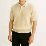 여름 남녀 공용 카라 오버핏 니트 기본 반팔 티 화이트, FREE(One size) : 제네라 ZENELA