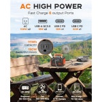 30W 태양광 패널 111Wh 캠핑용 휴대용 발전소 110V 파워 뱅크 2 USB A, : 다니아몰