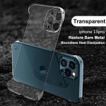 iPhone 13 12 11 14 15 16 Pro MAX MINI PLUS 투명 카메라 보호용 프레임리스 하드 PC 충격 방지 케이스 : 34난쟁이