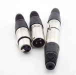 XLR 암수 마이크 오디오 케이블 플러그 커넥터 젠더 연결잭 마이크잭 3핀 (A0998) : 꼬슈 COSSU