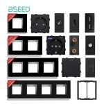 BSEED EU  유리 소켓 프레임 RJ45 PC CAT5 TV /ST HDMI 소켓 부품 USB Type-C 기계식 버튼 스위치 벽 소켓 : 소이밸류