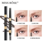 MISS ROSE 삼각 회전 눈썹 펜슬 땀 방지 방수 틴트 화장품 얼룩 쉬운 색상 : 마리컴퍼니36