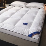 오리털 매트리스 다운 바닥 화이트 오리털토퍼 토퍼패드 버건디 침대 포근한 힐튼호텔 검사필 화이트90 200cm 두께10cm : 플로리센