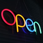 CALCA OPEN 네온 사인  LED 조명 램프 통합형 울트라 브라이트 바  KTV 상 : 케이비92