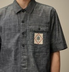 CP컴퍼니 셔츠 샴브레이 쇼트 슬리브 셔츠 18CMSH151A110065WD17 : 보그엔비