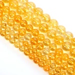 천연 황수정 라운드 스톤 비즈 쥬얼리 만들기 DIY 목걸이 팔찌 6mm 10mm 수제 스페이서 루즈 옐로우 크리스탈 H7386 4mm 88-90pcs... 