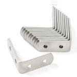 슈퍼리치디자인 스텐꺽쇠 코너철 10개입 50x50mm 철물용품꺽쇠 기억자브라켓 목공철물 : 슈퍼리치추천샵