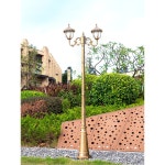 엔틱가로등 야외 태양열 블랙 조경 산책로 블랙 잔디등 빈티지 단지 조명 연결형 SKU 2.2미터 2헤드 연결형 2.2미터 2헤드 110cm 전기 전기... 