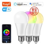 형광등220V Tuya WiFi LED 전구 RGB + WW E27 스마트 알렉사 램프 Alexa Google 홈 라이프 APP와 호환 가능 : 덕하상사