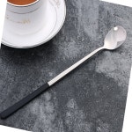 해들추쳔샵 롱 티스푼 23.5cm 블랙 음료섞는스푼 스테인리스스푼 : 해들추천샵