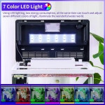 베타 물고기를 위한 온도 및 시간 표시 기능이 있는 블루코코 유리 수족관 어항 스타터 키트는 크리스탈 클리어 360 시야, 에코 사이클 여과... 