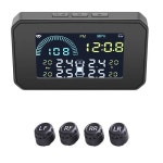 자동차 타이어 압력 모니터링 시스템 TPMS OBD 무선 다기능 센서 내장 외부 바이크 오토바이 장비 : 도원스마트