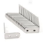 슈퍼리치디자인 스텐꺽쇠 코너철 20개입 40x40mm 가구부속철물 기역자꺽쇠 철물재 : 슈퍼리치추천샵
