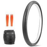 BALINGE 20/24/26 x 1.75 자전거 타이어 1/2 팩 산악 접이식 교체 타이어는 대부분의 자전거, BMX 타이어, 검은색 - 타이어 2 튜브 1/2 개... 