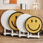 스마일 테이블 접이식 밥상 50 미니 공부상 포장마차 고기굽는상 의자미 60 50하이심플/60 40 나무무늬 : 보나오라샵