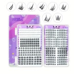 DIY 인조 속눈썹 믹스 32 줄 대용량 내추럴 멀티 스타일 퓨전 메이크업 클러스터 : 사과몰23