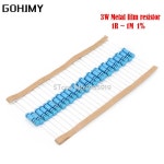 20pcs 3W 금속 필름 저항기 1% 1R ~ 1M 1R 4.7R 10R 22R 33R 47R 1K 4.7K 10K 100K 1 4.7 10 22 33 47 4K7 옴 : 레드종합상사6