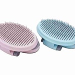 스마트 핸드브러쉬 슬리커브러쉬 셀프 원터치 애견빗 고양이털빗 : 자미바
