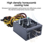 PC 비트코인용 KLVN ATX 채굴 전원 공급 장치 2000W 2400W 2600W 180V-260V, BTC 채굴기용 비디오 카드 GPU 95 효율 지원 (색상 2600W)... 