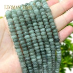 5x8MM 주판 천연석 버마 옥 녹색 옥수 스페이서 비즈 보석 만들기 Diy 팔찌 매력 액세서리 : 올인원글로벌