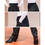 SCGGINTTAZ G5013 라틴 모던 볼룸 댄스 프로페셔널 할란 스타일 남성용 바지바지 (Sbs)black Small : 에스와이샵1