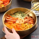 우리상회 이중스텐 그릇 18.5cm 골드 스프그릇 깔끔한면기 : 우리상회 추천 스토어