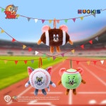 귀여운 축구 봉제 인형 드레싱 펜던트 톰과 크로스 배낭 키체인 야구 농구 C Doll : 셀렉트클릭