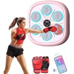 JYvinity 핑크 음악 복싱 머신 성인용 9단 속도 및 모드 글러브 가정용 실내 운동 Pink Boxing : 모리포레스트6