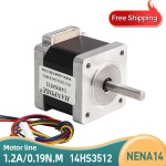 티타늄 압출기용 2 상 프린터 리드 스텝 8도 부품 NEMA14 H35MM 모터 개 3D 스텝퍼 4 14HS3512 14HS3512 X1PCS : 럭스핏