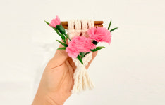 마크라메 카네이션 만들기 마크라메DIY 카네이션마그넷 어버이날 : 무드스튜디오