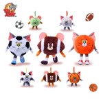 귀여운 축구 봉제 인형 드레싱 펜던트 톰과 크로스 배낭 키체인 야구 농구 C Doll : 셀렉트클릭
