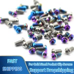 10PCS 티타늄 합금 M2 5 T6/T8 Torx 머리 나사 칼 다시 클립에 대 한 포켓 클립 나사 DIY 도구 나사 1 Silver : mooruby