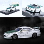 INNO 닛산 스카이라인 GT R R34 NISMO TUNE 광산 합금 자동차 모델 클래식 컬렉션 장식 정적 디스플레이 1 64 체중계 : 270난쟁이