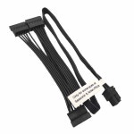계절형 Antec PSU용 COMeap SATA 전원 케이블, BTC 라이저 카드 20인치 50cm 용 6핀 ~ 3X 15핀 SATA 하드 드라이브 전원 어댑터 스플리터... 