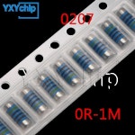 50pcs 0207 Smd 금속 필름 저항기 1% 0.5W 0R-1M 0R10R20R300R5.6R 6.2R 6.8R 7.5R 8.2R4.7K3.9M 옴 웨이퍼 저항 : 레드종합상사6