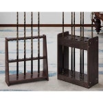 당구큐대거치대 당구장 보관함 큣대 진열대 정리함 10홀 수직(다크우드 색상 컬러) : 그제품여기있소