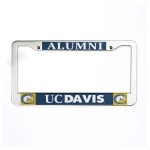 Uc 데이비스 동문 자동차 번호판 프레임 여성용 나사가 달린 UV 프린트 금속 태그 홀더 : 로웰스토어