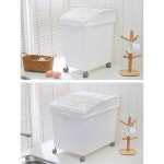 저장 쌀보관함 가정용 플랩형 밀가루 저장고 40L 바퀴달린 2개 바퀴 15L F8890 쌀독 방충 업소용 F888 플랩 : 프리미엄zone