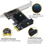 카드 IPFS 및 추가를 위한 PCIE 2 0 X1에서 SATA III 4 포트 어댑터 3 장치 하드 디스크 데스크톱 PC용 6GB 인터페이스 라이저 UBIT... 