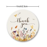 500Pcs 꽃 감사합니다 스티커 인감 레이블 크리스마스 선물 장식 편지지 스티커에 대 한 라운드 꽃 스티커 롤 : DirectBulkBuy