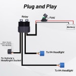 LED 업그레이드를 위한 Primelux H4 플러그 앤 플레이 라이트 9003/H4 H5054 H6052 H6054와 호환되는 듀얼 릴레이 키트 타 타코마... 