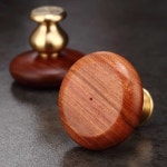 흑단 황동 뚜껑받침 다기 거치대 다관 자사호 다도용품 1. 흑단 구리 나무 커버 : 해나로