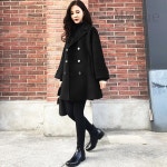 Kingfishe 여성 가을겨울 모직 코트 트렌치 자켓 베이직 루즈핏 외투 AT16 : 유한회사 럭키키트레이딩