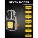 야외 토치 캠핑 충전식 작업 다기능 미니 비상 USB LED 체인 500Mah 휴대용 손전등 랜턴 flashlight : 짱짱이야