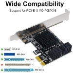 카드 IPFS 및 추가를 위한 PCIE 2 0 X1에서 SATA III 4 포트 어댑터 3 장치 하드 디스크 데스크톱 PC용 6GB 인터페이스 라이저 UBIT... 